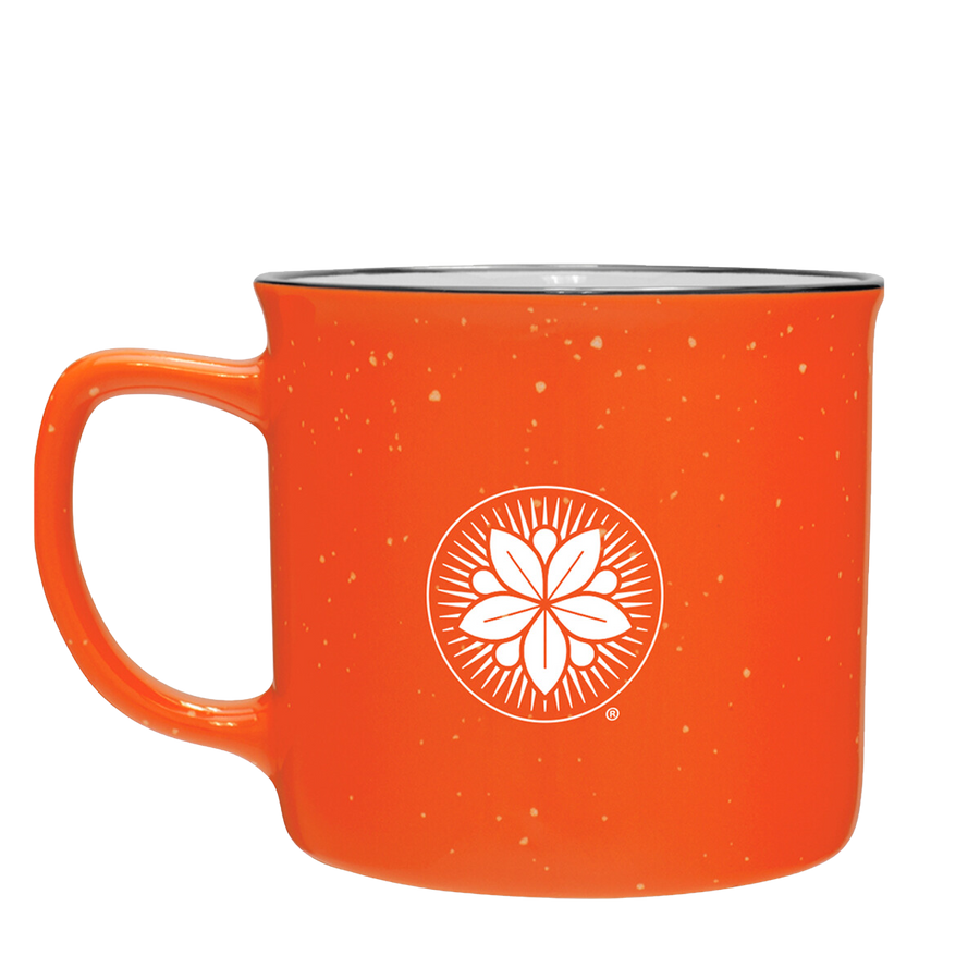 logo ceramic mug orange back