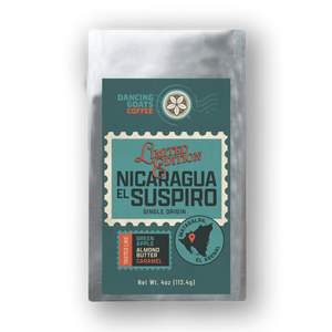 4 ounce bag of Dancing Goats nicaragua el suspiro