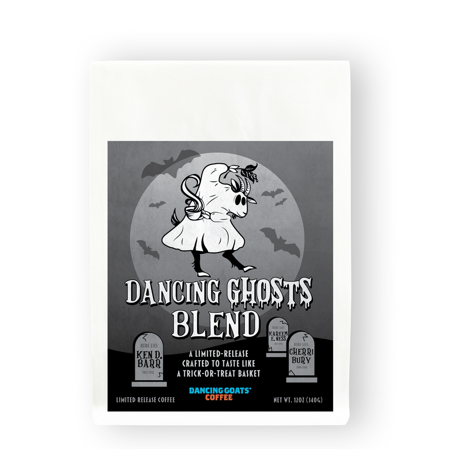 12oz bag of Dancing Ghosts halloween blend