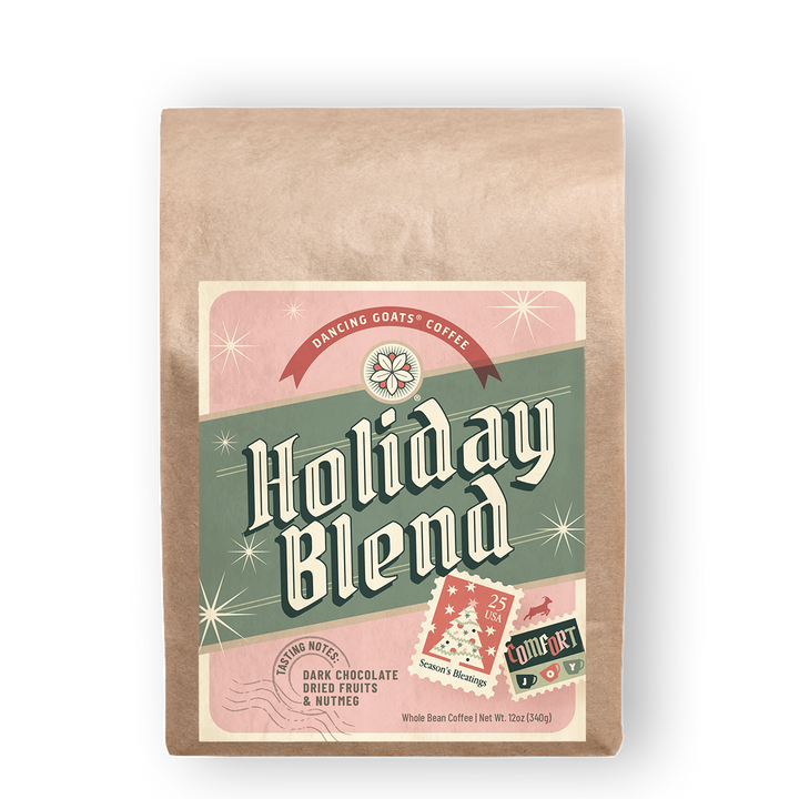 12oz bag of holiday blend coffee